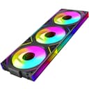 TZMRIT Interstellar-V2 Reverse Flow Infinity Mirror ARGB PWM PC Fans 120mm Black, Rgb Fan 120mm, Triple Pack - 1
