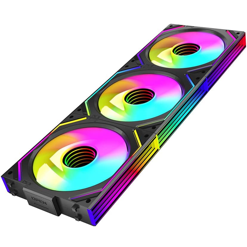TZMRIT Interstellar-V2 Reverse Flow Infinity Mirror ARGB PWM PC Fans 120mm Black, Rgb Fan 120mm, Triple Pack - 1