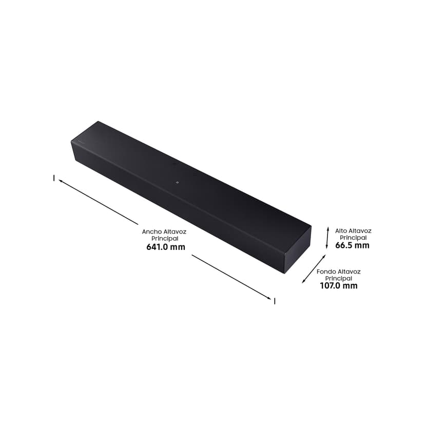 SAMSUNG HW-B400F/ZF Sound Bar, 2.0ch Woofer Integaod, Game Mode, Bluetooth Multiple Connection, Black - 6