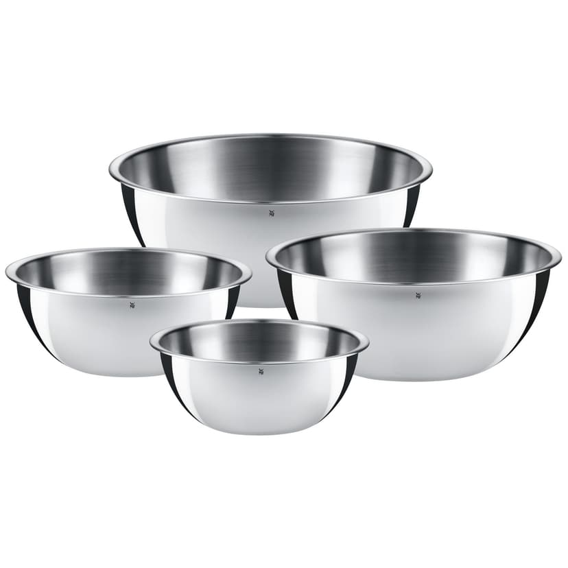 WMF 645709990 Gourmet Bowl Set for Kitchen 4-Piece, Cromargan Stainless Steel, Multifunctional, Mixing Bowl, Serving Bowl, Stackable - 1