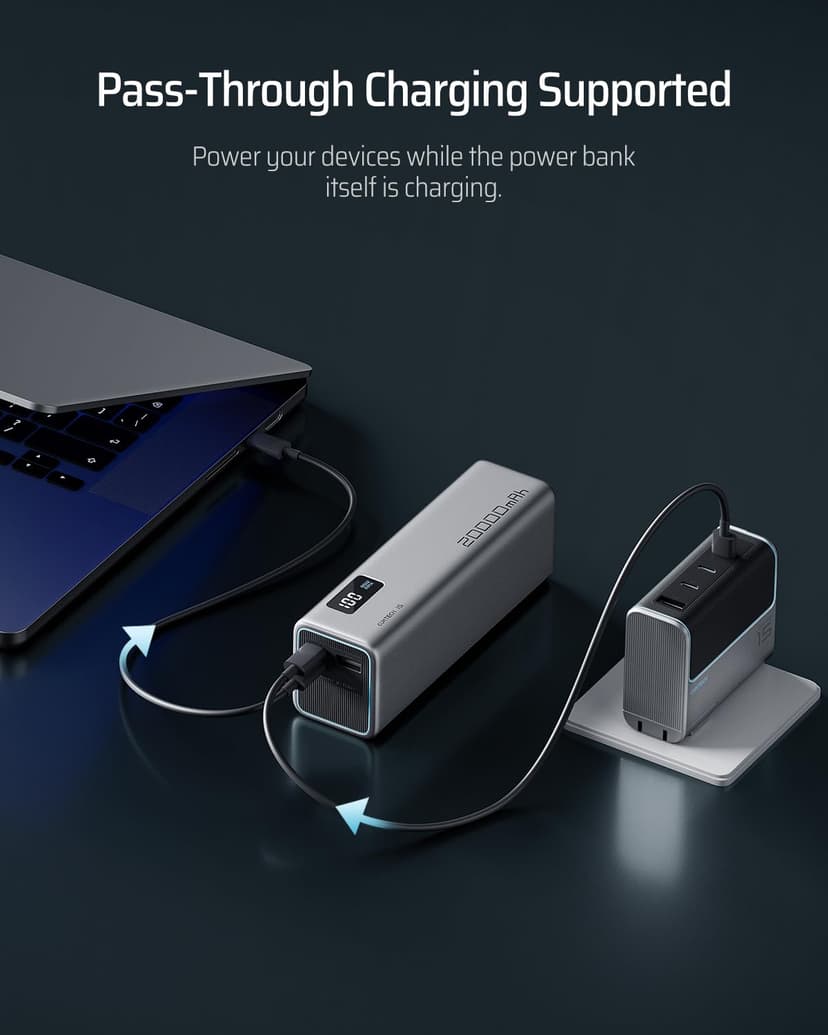 CUKTECH 15SE 65W Power Bank,20000mAh Fast Charging Portable Charger for Laptops and Phones with USB C Input&Output battery Pack for iPhone 15 14 Samsung S23 Ultra iPad Tablet Action Camera Steam etc - 9