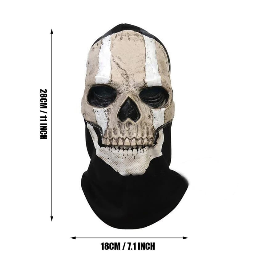 Ghost Balaclava Skeleton Ski Mask Ghost Skull Face Mask Cod Halloween Scary Mask Windproof Cosplay Mask for Outdoor Sports - 7
