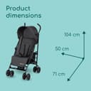 Bebeconfort Rainbow Compact and Lightweight Multi-Position Pushchair for 6 Months to 4 Years up to 22 kg, Mineral Graphite (Grey) - 6