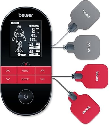 Beurer EM59 Digital TENS/EMS Device with Heat, 4-in-1 sti…