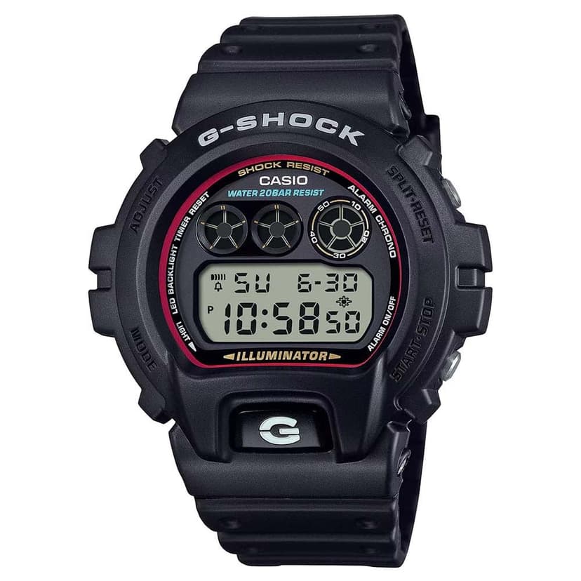 Casio G-Shock 6900 Series Illuminator (50mm) Black Dial/Black Resin Band DW-6900RL-1ER - 1