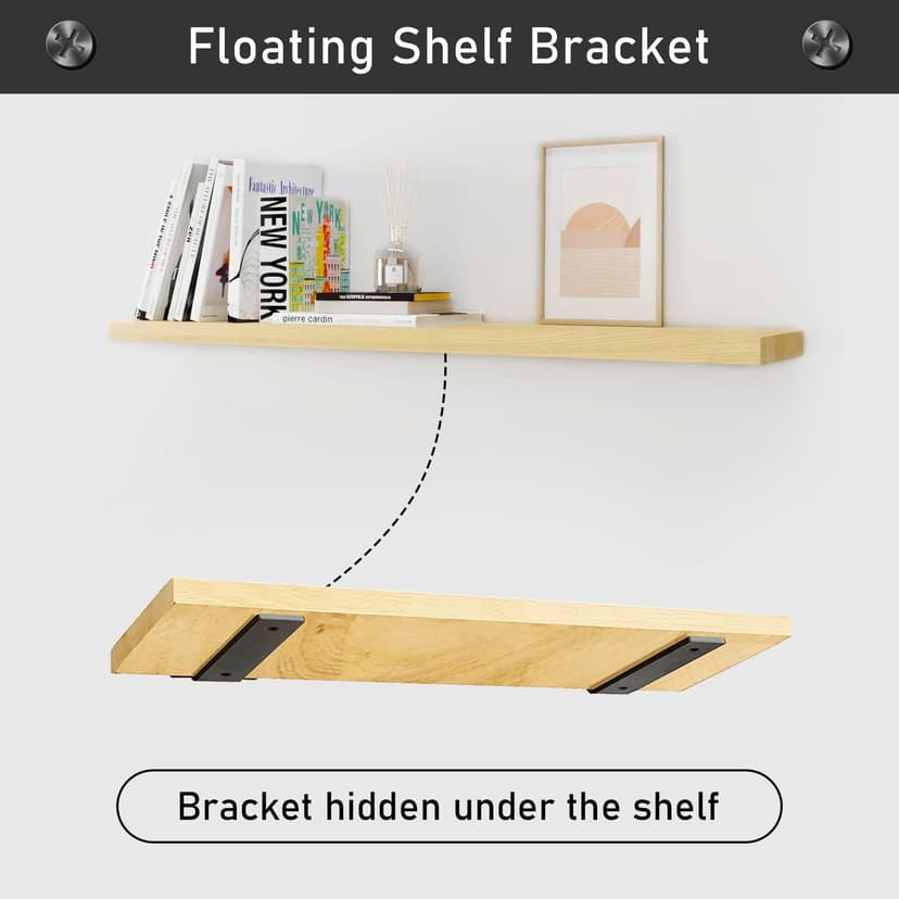 MLOQI 6pcs Shelf Carrier Shelf Bracket, White Shelf Holder of Steel Industrial Shelf Support 20cm - 5