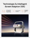 XGIMI Elfin Flip 1080P Video Projector, Licensed Netflix, Built-in Adjustable Stand, 400 ISO Lumens, Screen Adaption, 2 x Built-in 3W Speaker, Wi-Fi, Bluetooth, Screen Mirroring - 4