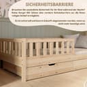 Crazy Pine Lit Enfant avec Tiroirs 190x90 cm – Montessori au Sol en Bois Massif avec Barrière – Sécurisé pour Tout-Petit – Design Scandinave, Montage Facile - Crazy Basic - 6