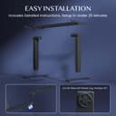 FlexiSpot Bureau Assis Debout Électrique 2 Moteurs, Charge 160kg, 3 Colonnes, Rappel de Sédentarité, Système Anti-collision, Panneau Mémoire, Cadre en Acier, Noir - 9