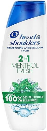 Head & Shoulders Menthol Fresh 2 en 1 Shampoing Antipelliculaire 300ml. Jusqu'à 100% des Pellicules Éliminées, Cliniquement Prouvé. Tous Types de Cheveux. Usage Quotidien. Parfum Frais Menthe  Head & Shoulders Menthol Fresh 2 en 1 Shampoing Antipelliculaire 300ml. Jusqu'à 100% des Pellicules Éliminées, Cliniquement Prouvé. Tous Types de Cheveux. Usage Quotidien. Parfum Frais Menthe