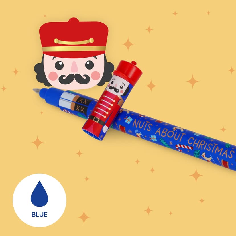 Legami Set of 3 Erasable Gel Pens Christmas Edition Pens with Thermosensitive Erasable Ink Red Blue Green Christmas Pens Erase Without Damaging Paper - 3