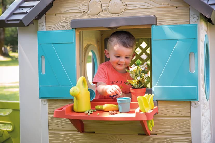 Smoby - Garden Playhouse for children for indoors and outdoors. Includes plant pots, planting label tags and watering can. For boys and girls aged 2 and over - 5