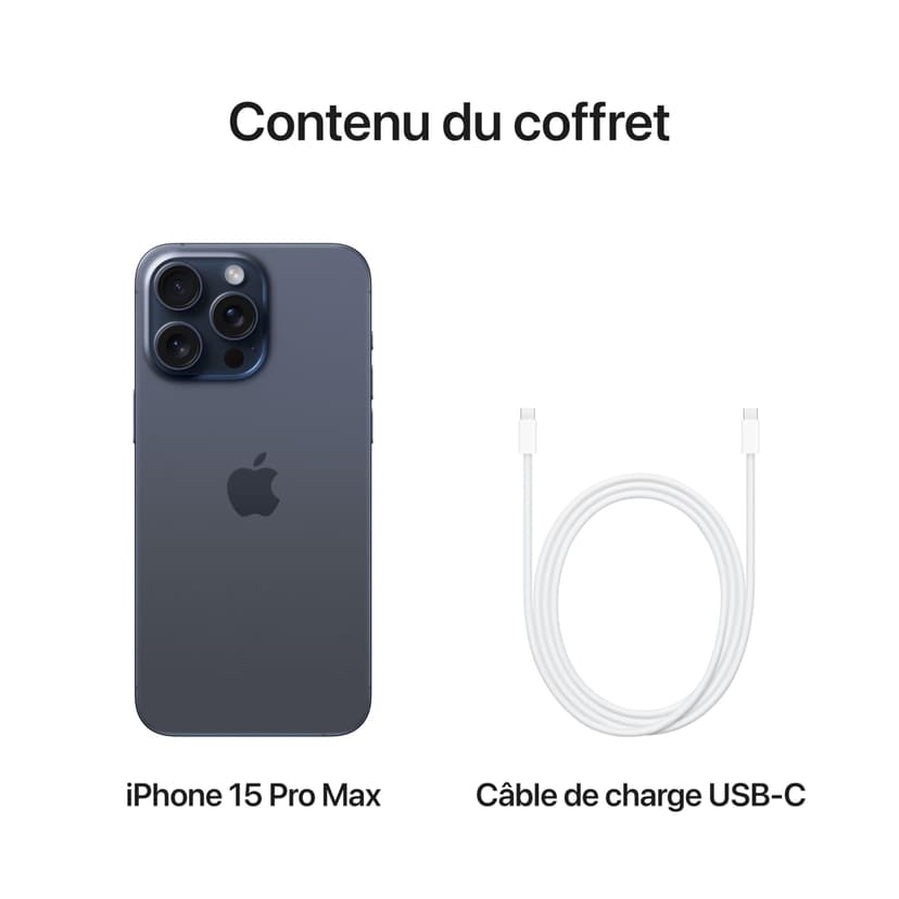 Apple iPhone 15 Pro Max (512 Go) - Titane Bleu - 6