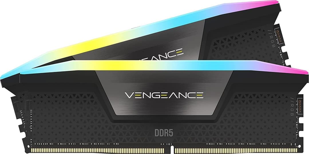 CORSAIR VENGEANCE RGB DDR5 RAM 32GB (2x16GB) 6000MHz CL36…