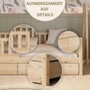 Crazy Pine Lit Enfant avec Tiroirs 190x90 cm – Montessori au Sol en Bois Massif avec Barrière – Sécurisé pour Tout-Petit – Design Scandinave, Montage Facile - Crazy Basic - 9