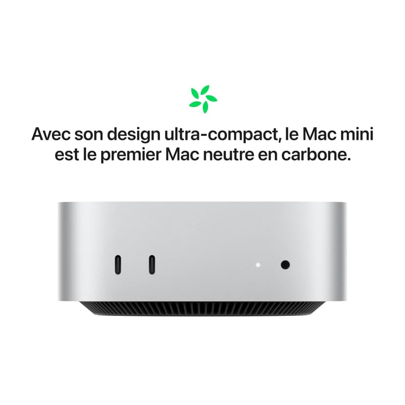 Apple Mac Mini Ordinateur de Bureau avec Puce M4, CPU 10 cœurs et GPU 10 cœurs : Conçu pour Apple Intelligence, 16Go de mémoire unifiée, 256Go de Stockage SSD, Gigabit Ethernet. - 5