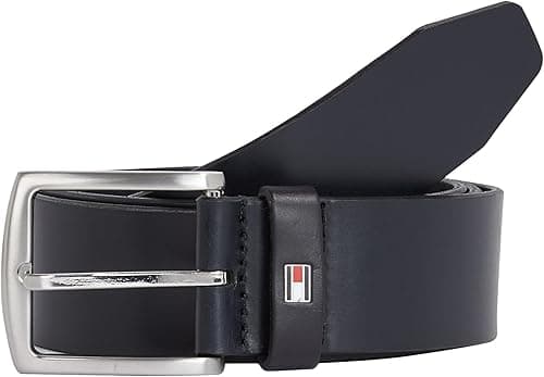 Tommy Hilfiger Ceinture Homme New Denton Belt 4.0 Ceinture Cuir, Bleu (Midnight), 105