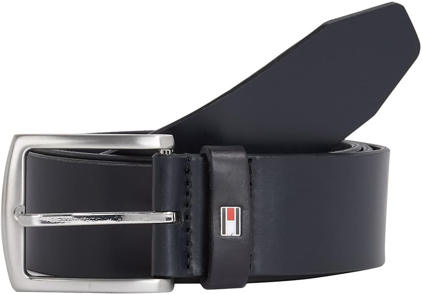Tommy Hilfiger Ceinture Homme New Denton Belt 4.0 Ceinture Cuir, Bleu (Midnight), 105 - 1