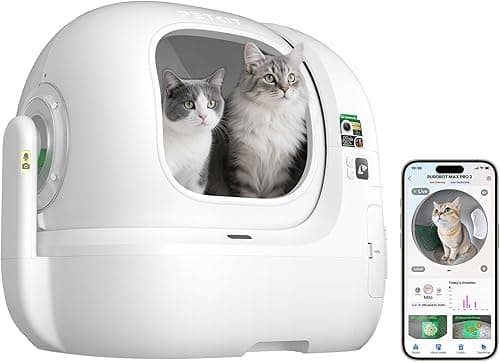 PETKIT PUROBOT MAX PRO 2 Litiere Chat Autonettoyante, Bac Litière Autonettoyante Nouvelle Amélioré avec Caméra, Entrée plus Grande,Wi-FI 2,4GHz&5GHz,Nettoyage et Suivi de Santé AI,pour Plusieurs Chats