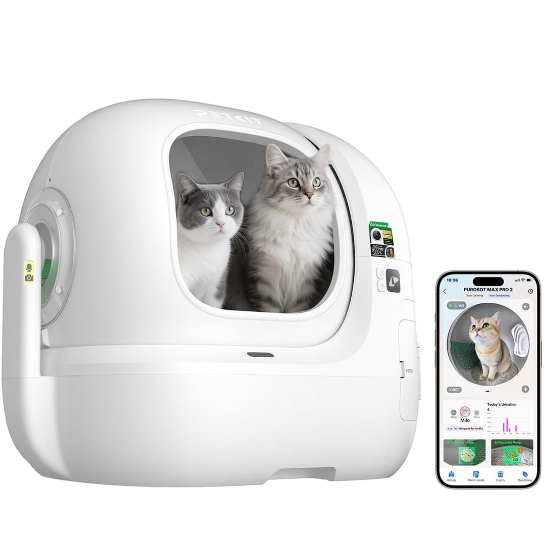 PETKIT PUROBOT MAX PRO 2 Self Cleaning Cat Litter Tray wi…