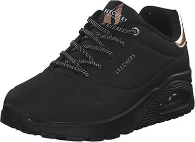 Skechers Femme Uno - Shimmer Away Basket, Noir, 38 EU