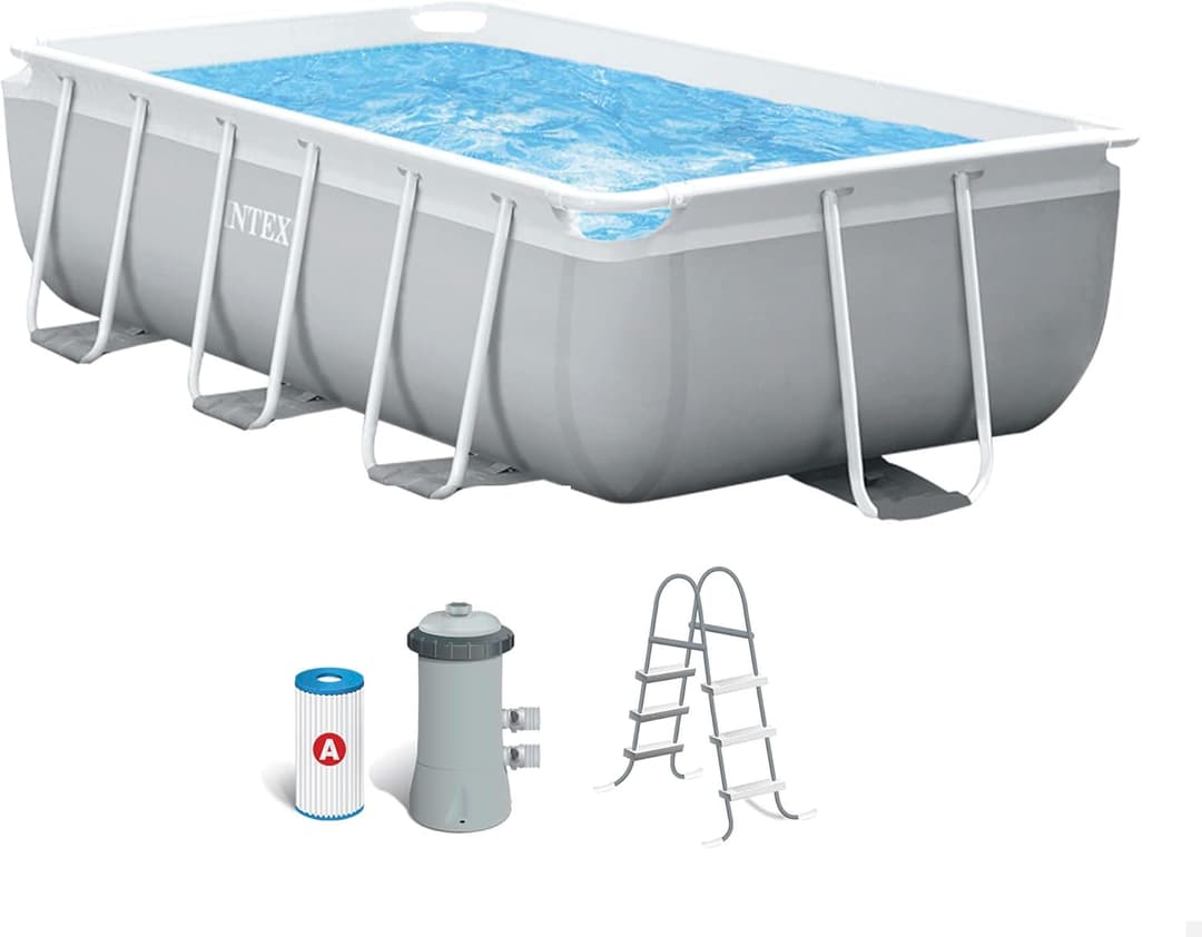Intex 3M X 1.75M X 0.8M Prism Frame Rectangular Pool Set