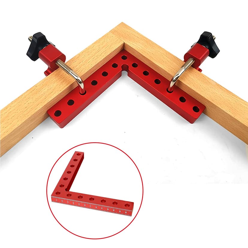 90 Degree Right Angle Positioning Clamp, Aluminum Alloy Right Angle Square Clamps 14 cm/5.5 inch Professional Woodworking Tools Carpentry Equipment for Picture Frames Cabinet Drawers - 4 Sets - 9