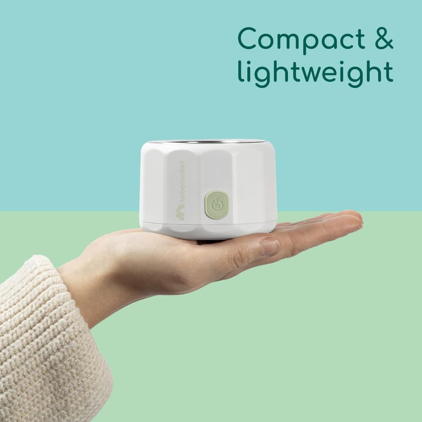 Bebeconfort Pocket Digital Bottle Warmer, Portable Baby Bottle Warmer, Compact (L6.5 x W6.5 x H8cm), Lightweight (280g), Digital Display, Long-Lasting Battery, Temperature Regulation - 3
