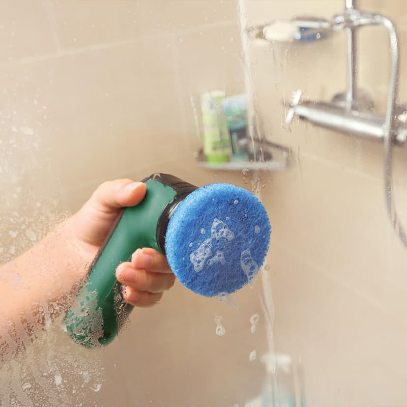 Bosch Electric Cleaning Brush Set UniversalBrush (for Bathroom Tiles, Kitchen Stove, Pans, Pots and More; 10 Cleaning Attachments Included; 3.6V Integrated Battery; Micro-USB Cable; in Soft Bag) - 4