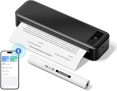 Portable Thermal Printer A4 Inkless Wireless Bluetooth Co…