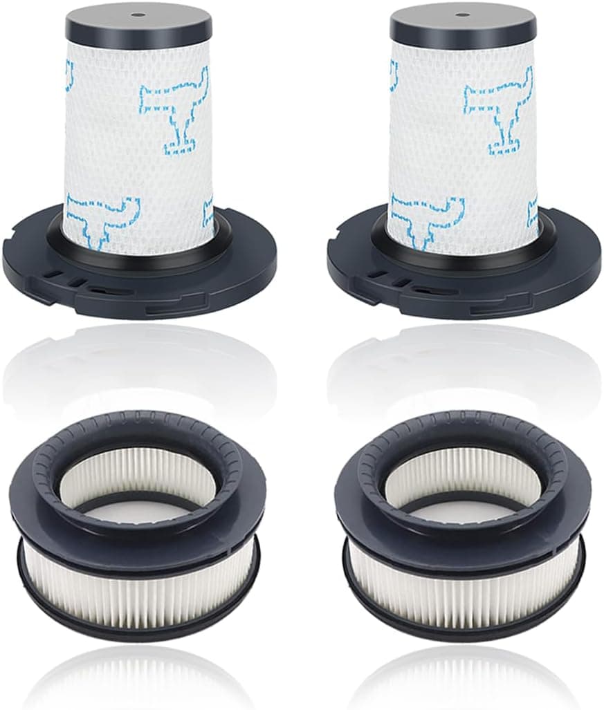 Reusable Staubsauger Filter Compatible for Rowenta X-Force Flex 11.60 12.60 14.60 15.60,Replacement Parts Accessories Filter,2 Pre-Motor Filter+2 Post Motor Filter,Replaces ZR009007,ZR009008.