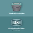 Philips Body Groomer 3000 Series - Trimmer for Men with Triple Protect Shave System, Intimate Trim & Shave, Close and Smooth on Skin, 100% Showerproof, 80 Min. Runtime, Model BG3480/15 - 3