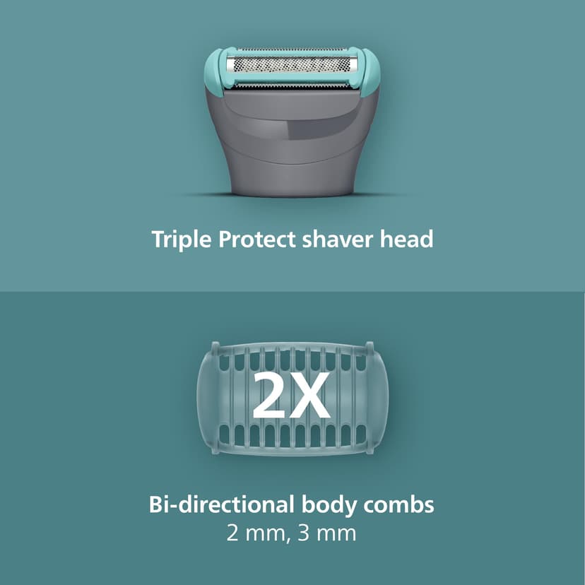 Philips Body Groomer 3000 Series - Trimmer for Men with Triple Protect Shave System, Intimate Trim & Shave, Close and Smooth on Skin, 100% Showerproof, 80 Min. Runtime, Model BG3480/15 - 3