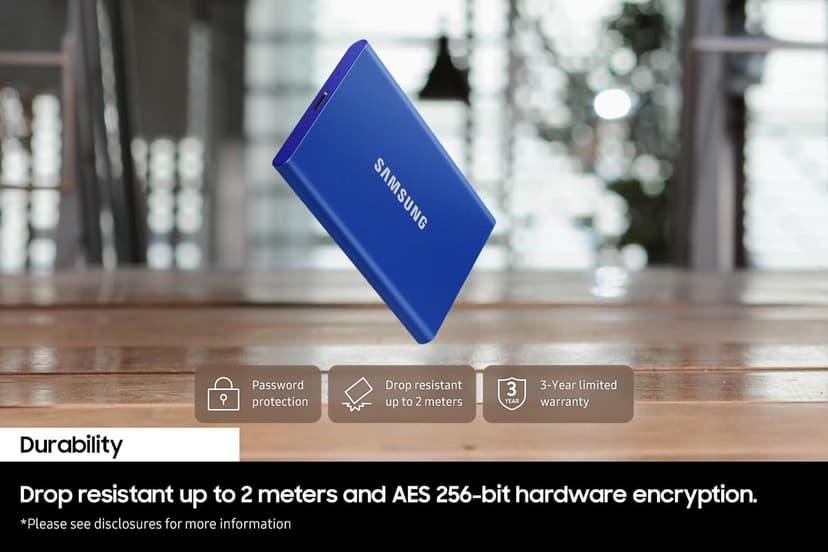 Samsung T7 Portable SSD - 2 TB - USB 3.2 Gen.2 External SSD Titanium Grey (MU-PC2T0T/WW) - 5