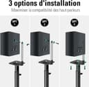 Mounting Dream Speaker Stands Height-Adjustable for Satellites up to 5 kg, Set of 2 Floor Stands - 5