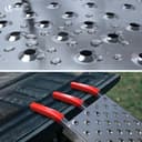 VOUNOT® Set of 2 Loading Ramps, Heavy Duty Foldable Galvanized Metal Ramps Non-Slip with Hook Safety Straps for Van, Lawnmower, ATV, Quad Motorcycle, 800 kg Max Loading - 4