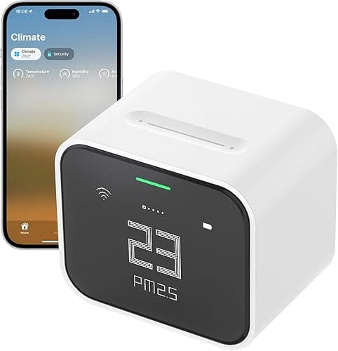 Qingping Air Monitor Lite, capteur de qualité de l'air intérieur Wi-Fi compatible Apple HomeKit détecte le CO2, les PM2,5, les PM10, la température et l'humidité
