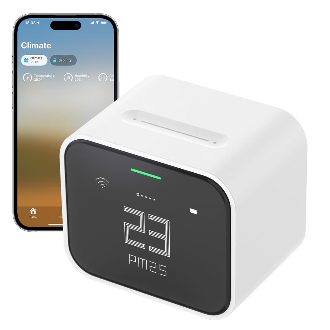 Qingping Air Monitor Lite, capteur de qualité de l'air intérieur Wi-Fi compatible Apple HomeKit détecte le CO2, les PM2,5, les PM10, la température et l'humidité