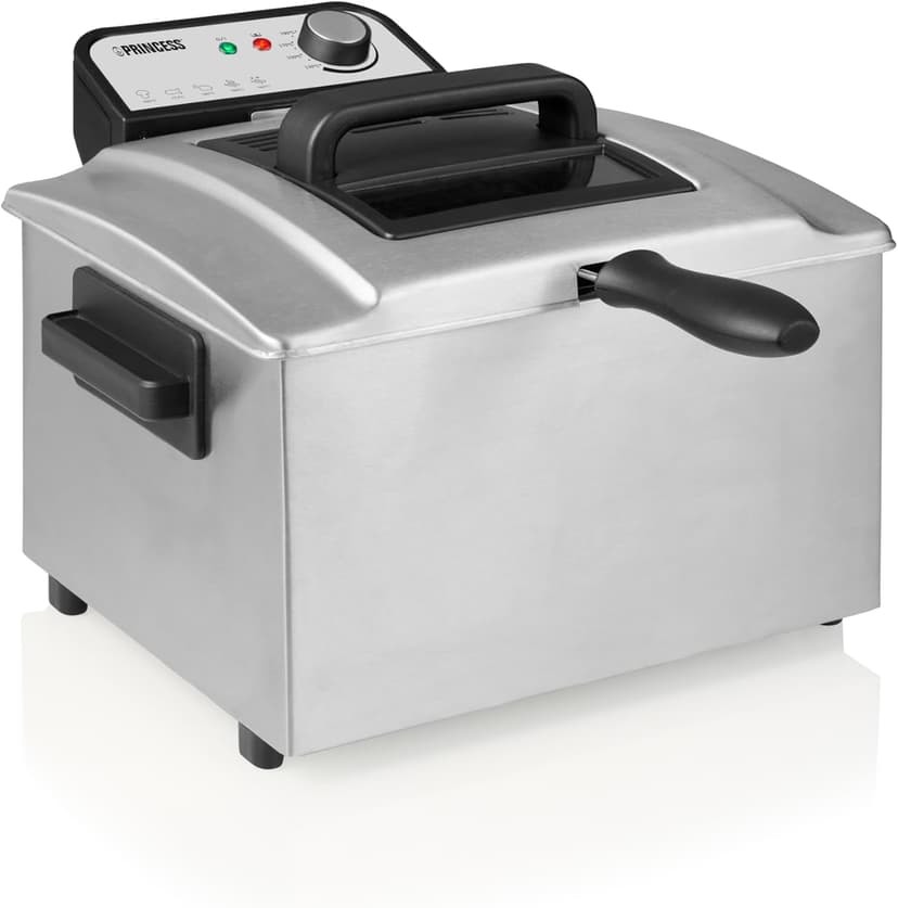 Princess Deep fryer, capacity 5 litres, 3270 W, cold zone technology, viewing window, stainless steel, double thermostat, easy to clean, removable parts, 01.184090.01.001 - 1