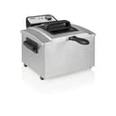 Princess Friggitrice, capacità 5 litri, 3270 W, tecnologia zona fredda, finestra di visualizzazione, acciaio inox, doppio termostato, facile da pulire, parti rimovibili, 01.184090.01.001 - 1
