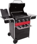 Char-Broil Gas2Coal Hybrid Grill - Griglia per barbecue a gas e carbone a 3 fuochi, finitura nera - 4