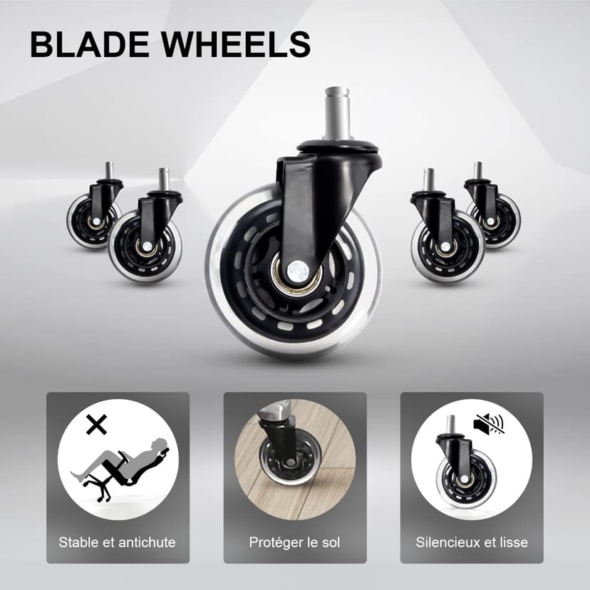 SIHOO Chaise de Bureau Ergonomique, Fauteuil de Pivotant en Maille Avoir Soutien Lombaire et Accoudoir Réglable, Capacité Maximal de 150 KG,Noir - 7