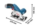 Bosch Professional 12V System scie circulaire sans-fil GKS 12V-26 (Ø de lame : 85 mm, avec 2 batteries 3,0Ah, chargeur rapide GAL 12V-40, calage L-BOXX, L-BOXX) - 3