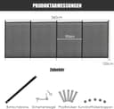 FANTASK 360 x 125 cm Pool Fence, Protective Fence, Child Proof, Pool Protection Fence for Swimming Pool Garden, Child Protection Fence, Pool Complete Set for Recessed Swimming Pools - 4