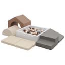 7 Pièces Parcours Motricité Bébé: Cuir PU Module Motricité Enfant Blocs Mousse Éducatifs avec Piscine à Balles(Balles Exclues) - Jouets Descalade Structure d'escalade Antidérapante Ensemble - 1
