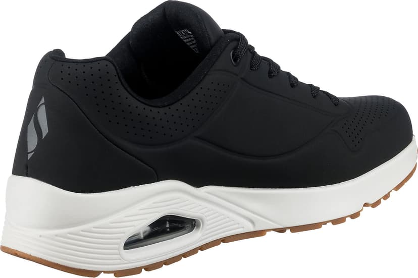 Skechers Men's Uno Stand on Air Sneaker, Dark Black Durabuck Trim, 8 UK - 6