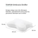 TEMPUR Ombracio Sleeping Pillow, Ergonomic Butterfly Shape Belly Sleeper Pillow, Medium Firm Lying Feel, 60 x 50 x 10 cm - 2