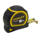 Stanley 1-30-657 - mètre Tylon Bi matière 8m x 25mm - Ruban Anti-Corrosion - Boitier Bi-matière - Blocage du Ruban - Crochet 3 Rivets - Position du Zéro Réel - Classe Ii - Crochet pour Ceinture - 1