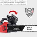 Scheppach CSE2600 Electric Chainsaw | 2400W Motor | 18" Bar | 15 m/s Speed | Tool-Free Tensioning - 2