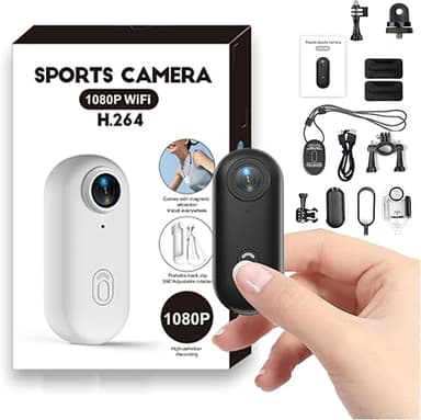 Winnes Mini Camera Sport 1080P WiFi Caméra Vlog Objectif …
